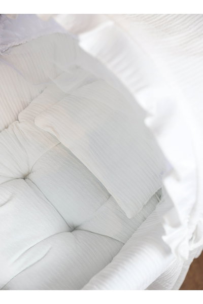 سرير موسى قطن فان مومنت، 76×42×76 سم، حامل هزاز - ابيض product image 2
