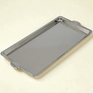 طوفرية تقديم استيل الجهوري، 32x16 سم - فضي لامع product image