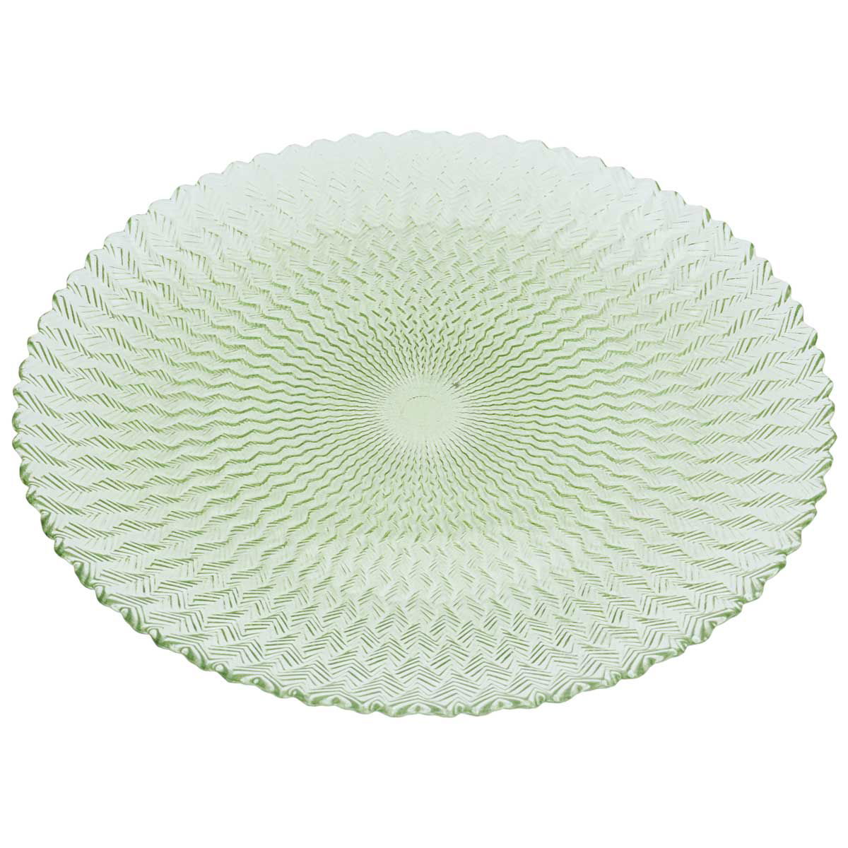 Al Saif Gallery Glass Serving Plate, 28X28X2 Cm - Green product image