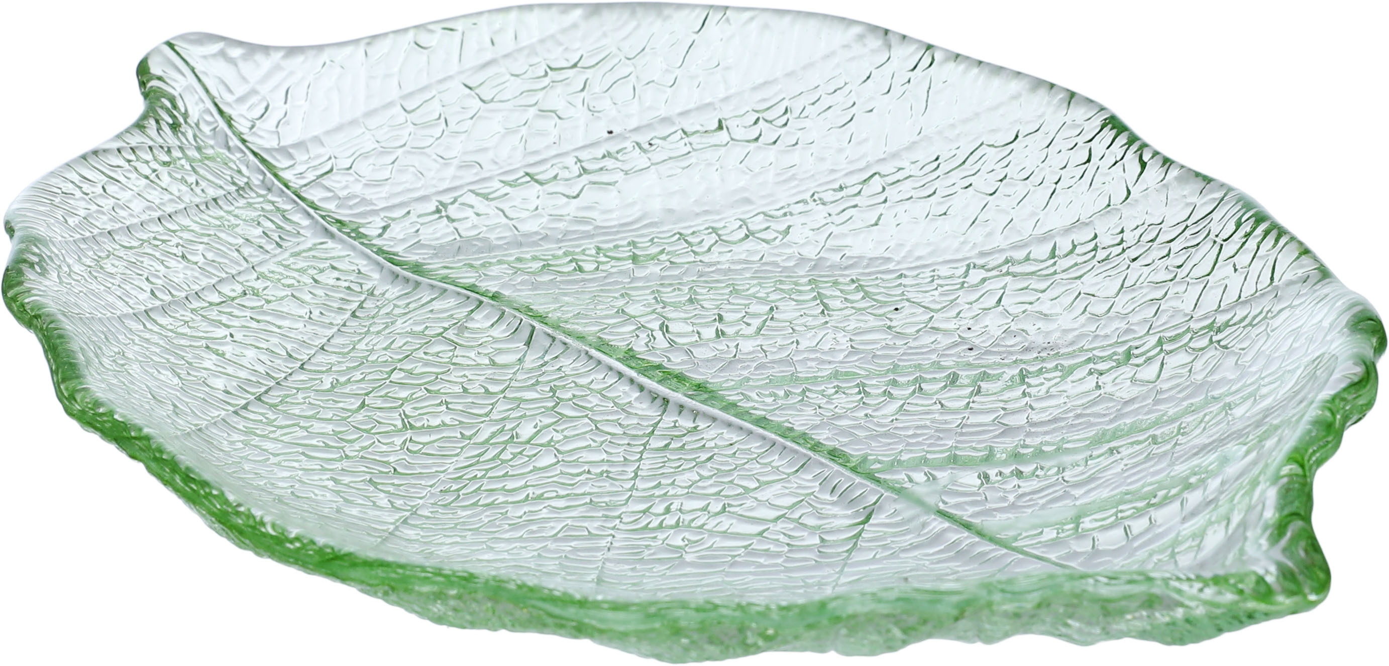 Al Saif Gallery Glass Serving Plate, 21 cm - Transparent Green product image 2