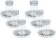 Al Saif Gallery Istikana Set With Glass Plate, 12 Pieces - White product image 1