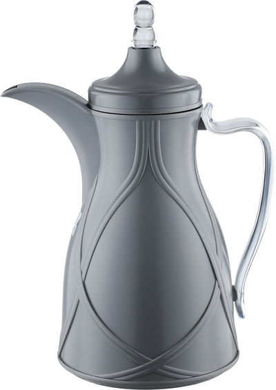 طقم ترامس طيف السيف غاليري، 0.7 / 1 لتر، 2 قطعة، خامة داخلية زجاج، يد شفاف، غطاء ضغاط - رمادي غامق product image 2