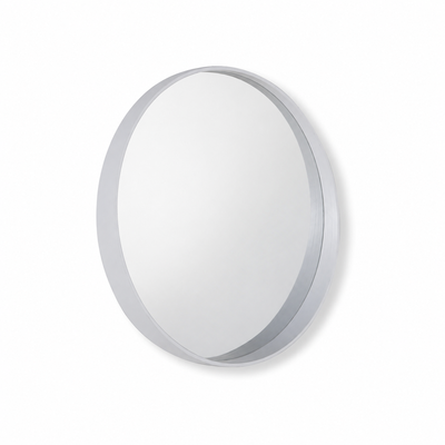 مراية دائرية زجاج، 80×80 سم، اطار معدن - ابيض product image 2