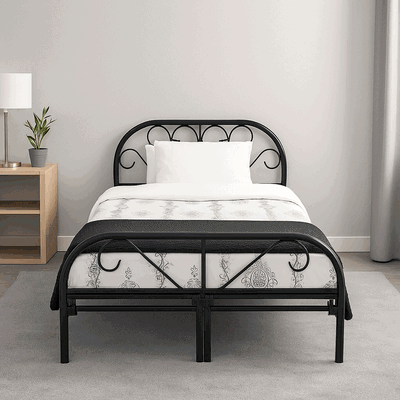 سرير حديد، 35×90×190 سم - أسود product image 2