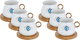 Al Saif Gallery Porcelain Tea Cup And Saucer, Two Pieces - White Brown product image 1
