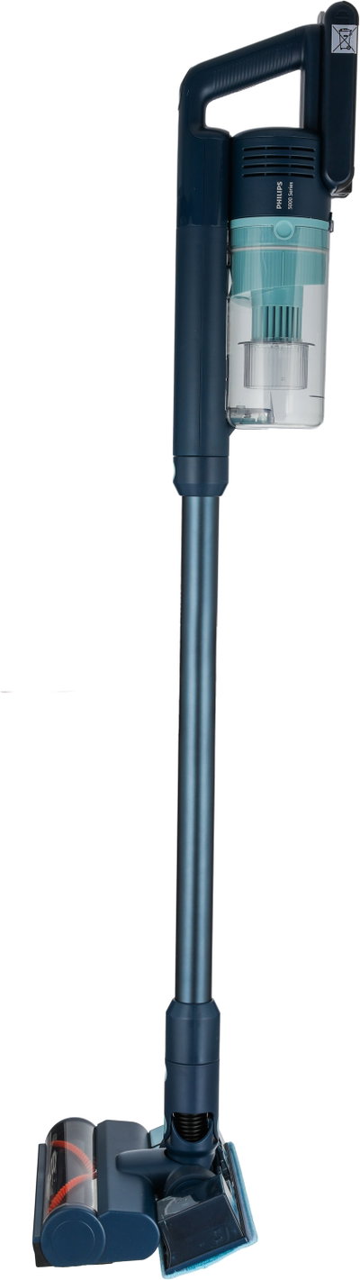 Philips XC5041/61  Series 2000 Cordless Vacuum Cleaner, Replaceable Battery, 60-Minute Runtime, LED Lights, PowerCyclone 10 Technology - Dark Blue product image 2