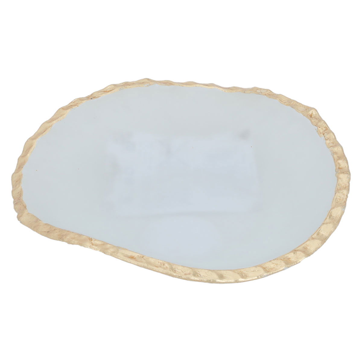 Al Saif Gallery glass sweet dish, 18 x 18 x 4 cm, gold-transparent rim product image 2