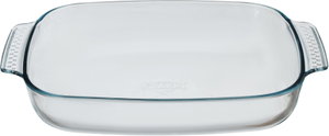 Pyrex glass oven tray, 3.1 liters, 39x25x7 cm, oval - transparent product image 2