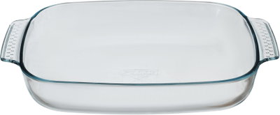 Pyrex glass oven tray, 3.1 liters, 39x25x7 cm, oval - transparent product image 2