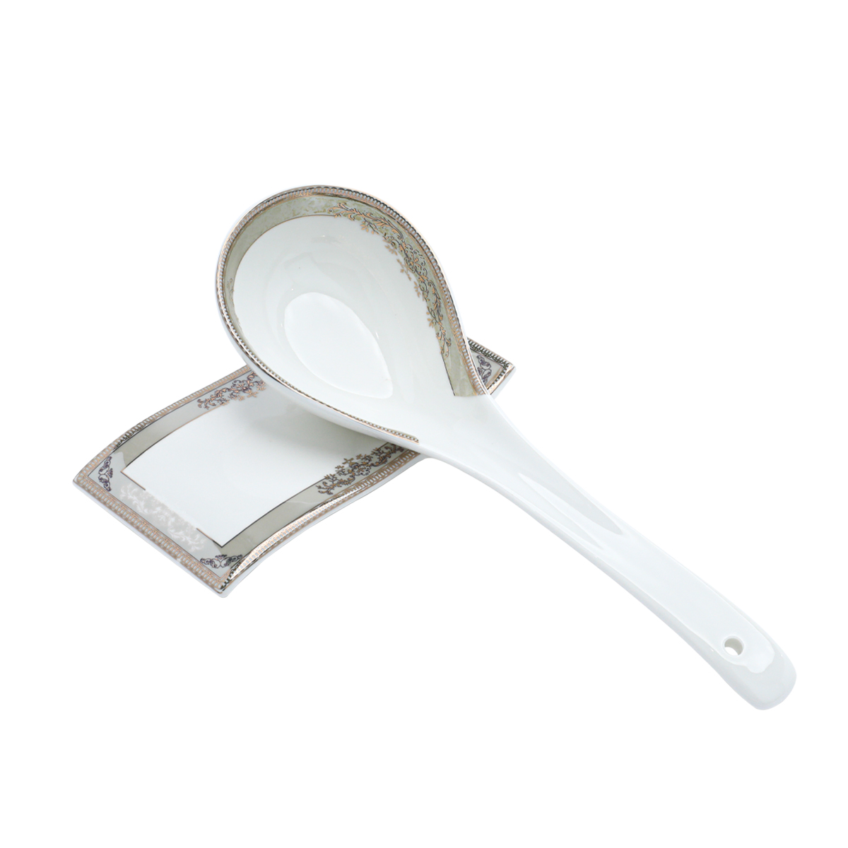 طقم سفرة بورسلان السيف غاليري، مربع، 86 قطعة - أبيض product image 11