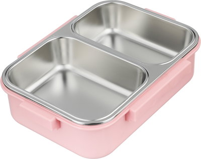 لانش بوكس بلاستيك السيف غاليري، 23x17x7 سم، خامة داخلية استيل، غطاء شفاف، قسمين - متعدد الألوان product image 3