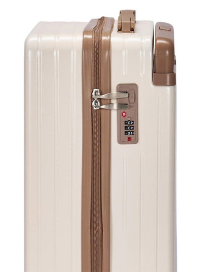 طقم شنط سفر بولي كربونات ليمرا، 3 مقاسات، 4 عجلات، OT-9017 - بيج ذهبي product image 3