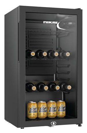 ثلاجة ميني بار نيكاي، 85 لتر، 3 قدم، باب شفاف، NSF120K - اسود product image 2