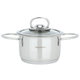 قدر استيل غطاء زجاج هاشفير، 800 مل، 12 سم - فضي product image 2