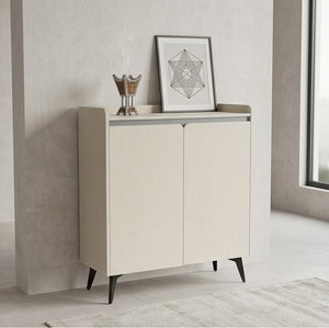 خزانة احذية خشب MDF، 32×80×95 سم، 2 باب - أبيض product image 2