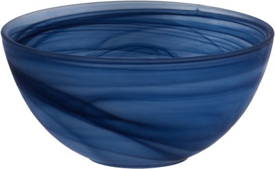 طقم تقديم سفرة زجاج زوجي هاند، 18 قطعة - أزرق شفاف product image 2