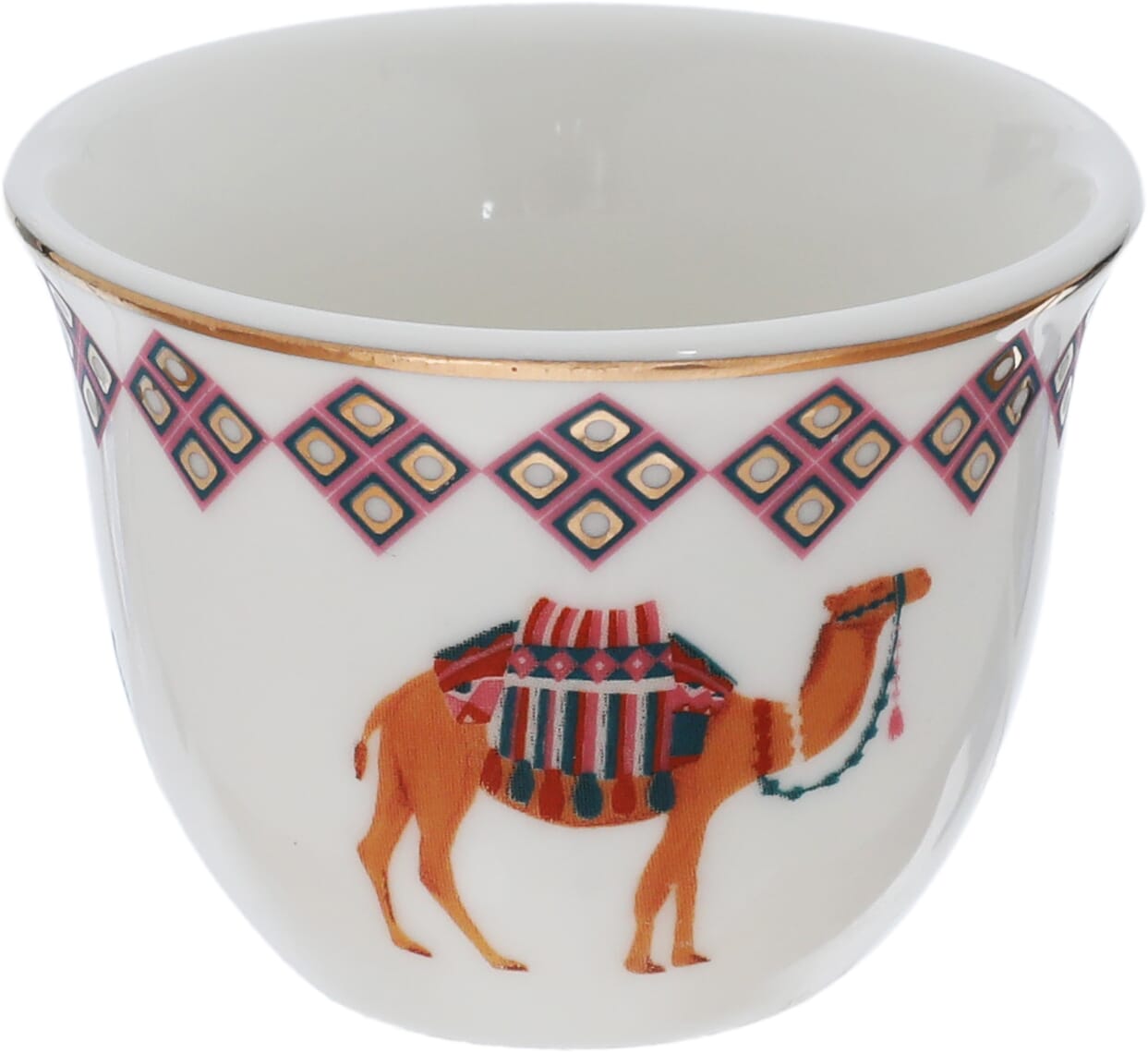 طقم فناجين قهوة عربي بورسلان السيف غاليري ترحال، 65 مل، 12 قطعة - أبيض product image 3