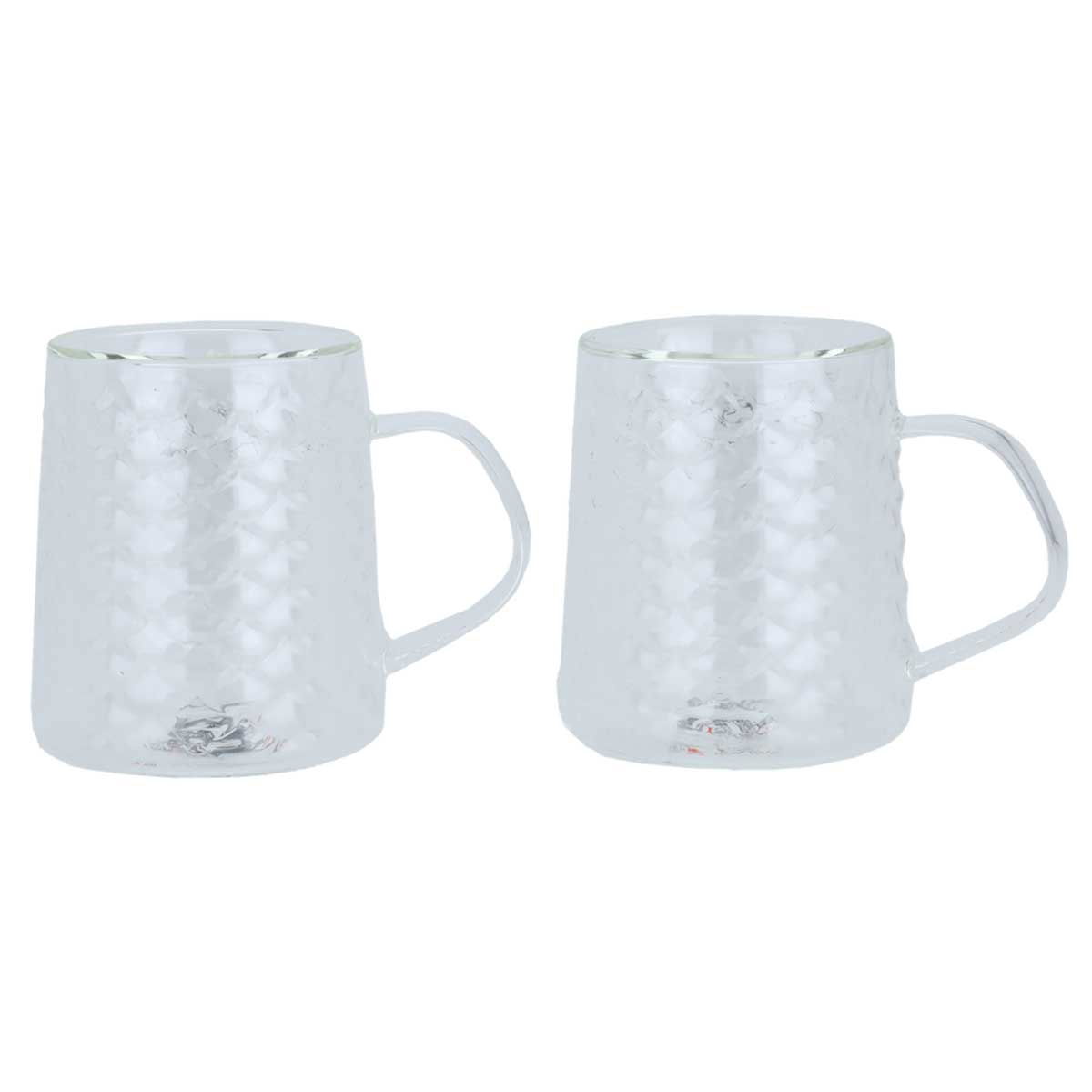 Al Saif Gallery glass cup set, 300 ml, 2 pieces - clear product image
