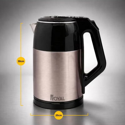 غلاية رويال، 1500 واط، 1.8 لتر، RA-EK1843 - فضي اسود product image 4
