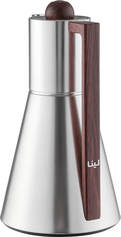 ترمس لينا افريست، 1 لتر، الخامة الداخلية زجاج حراري، ضغاط، يد خشبي - فضي product image 2