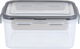 حافظة طعام بلاستيك بغطاء السيف غاليري، 1.2 لتر، 18x12x9 سم، مستطيل - رمادي product image 1