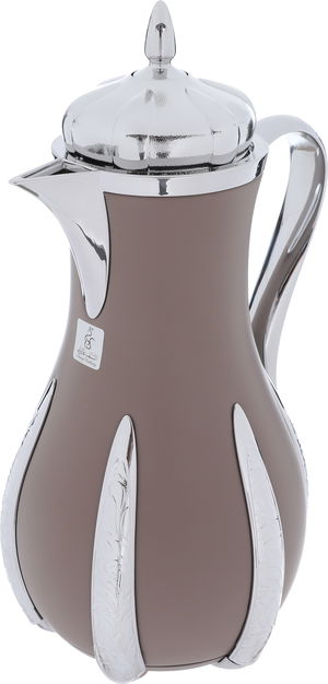 Al Saif Gallery Sana thermos set, 1 liter, thermal glass inner container, steel outer shell - brown product image 2
