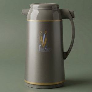 ترمس أبو فيل زوجرشي، 1 لتر، حافظة داخلية زجاج - رصاصي ذهبي product image