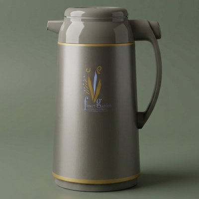 ترمس أبو فيل زوجرشي، 1 لتر، حافظة داخلية زجاج - رصاصي ذهبي product image 1