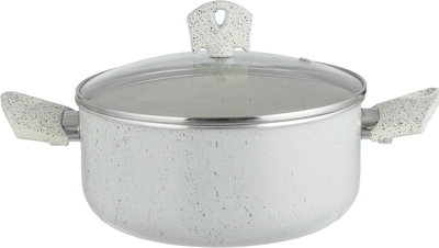 طقم قدور جرانيت السيف بلص، 9 قطع، غطاء زجاج - كريمي أسود product image 8