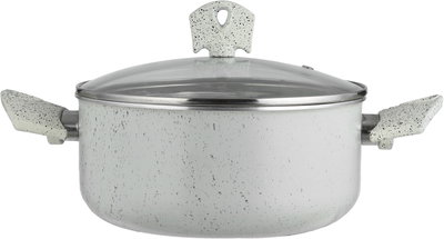 طقم قدور جرانيت السيف بلص، 9 قطع، غطاء زجاج - كريمي أسود product image 12