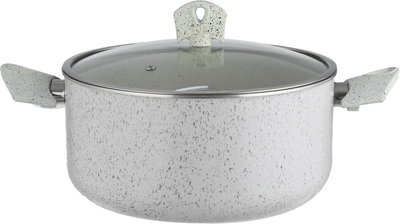 طقم قدور جرانيت السيف بلص، 7 قطع، غطاء زجاج - كريمي أسود product image 10