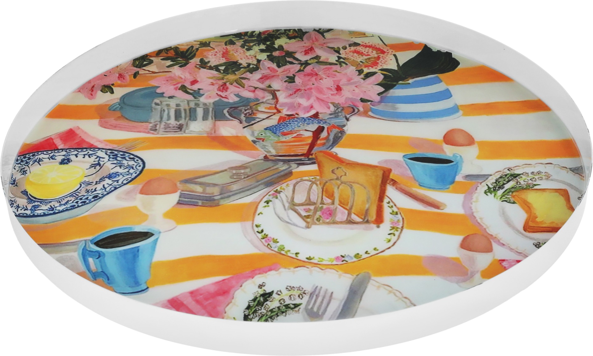 Al Saif Gallery steel serving table, 48 x 48 x 47 cm - multi-colored product image 3