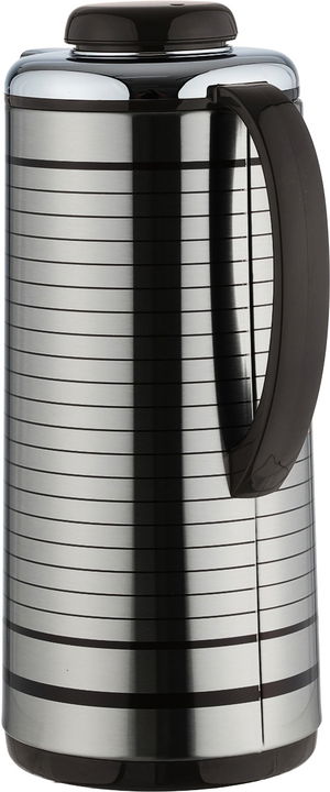 Al Saif Plus Kawasaki Thermos, 1 Liter, Glass Interior - Dark Brown Silver product image 2
