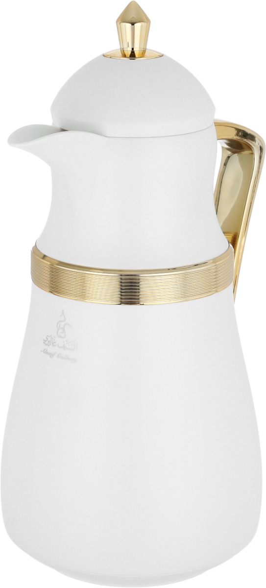 Al Saif Gallery Najd thermos set, 1/1 liter, thermal glass inner shell, plastic outer shell, 2 pieces - silver white product image 6