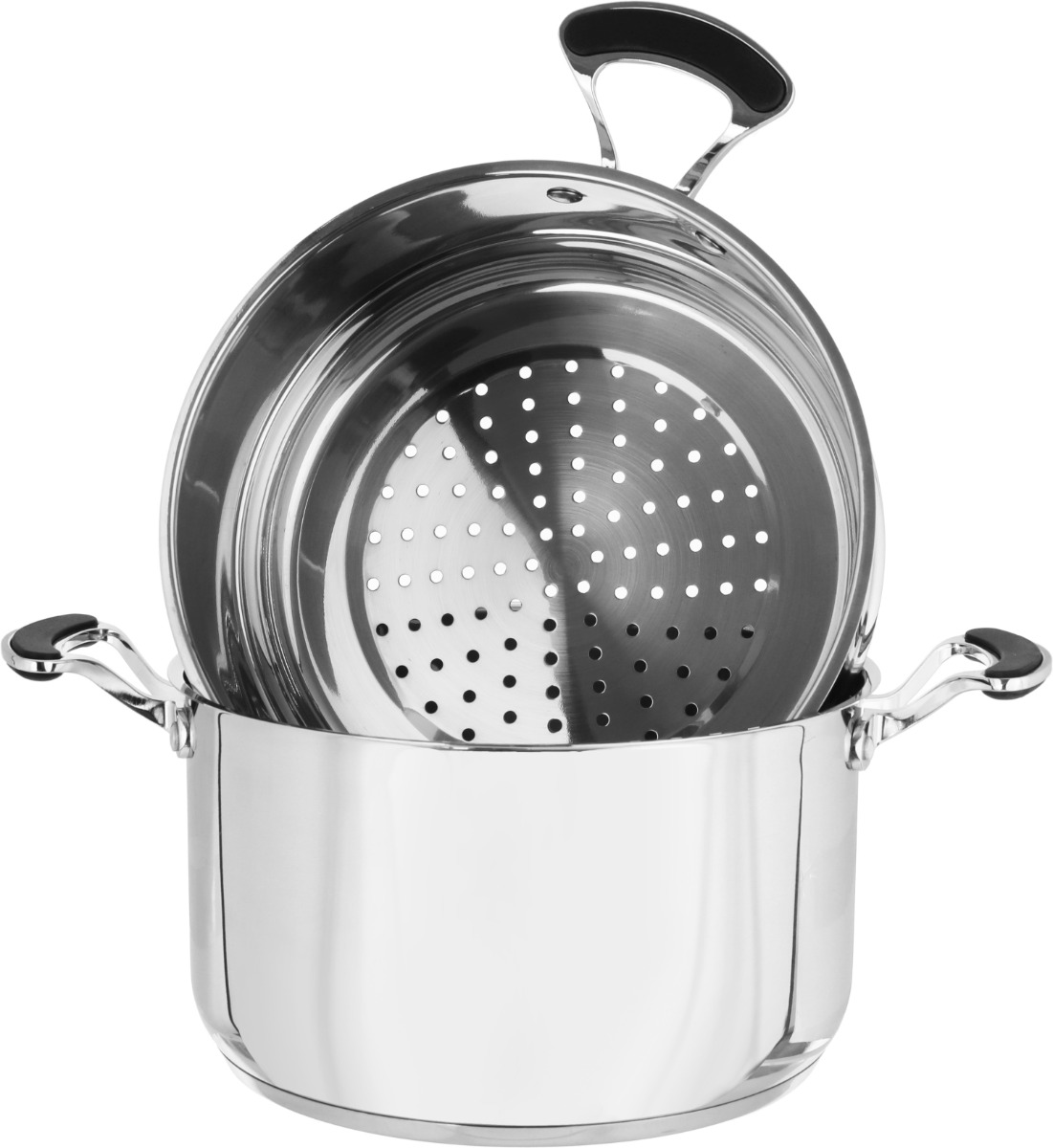 طقم قدور استيل روكي، 11 قطع، يد سيلكون - فضي product image 5
