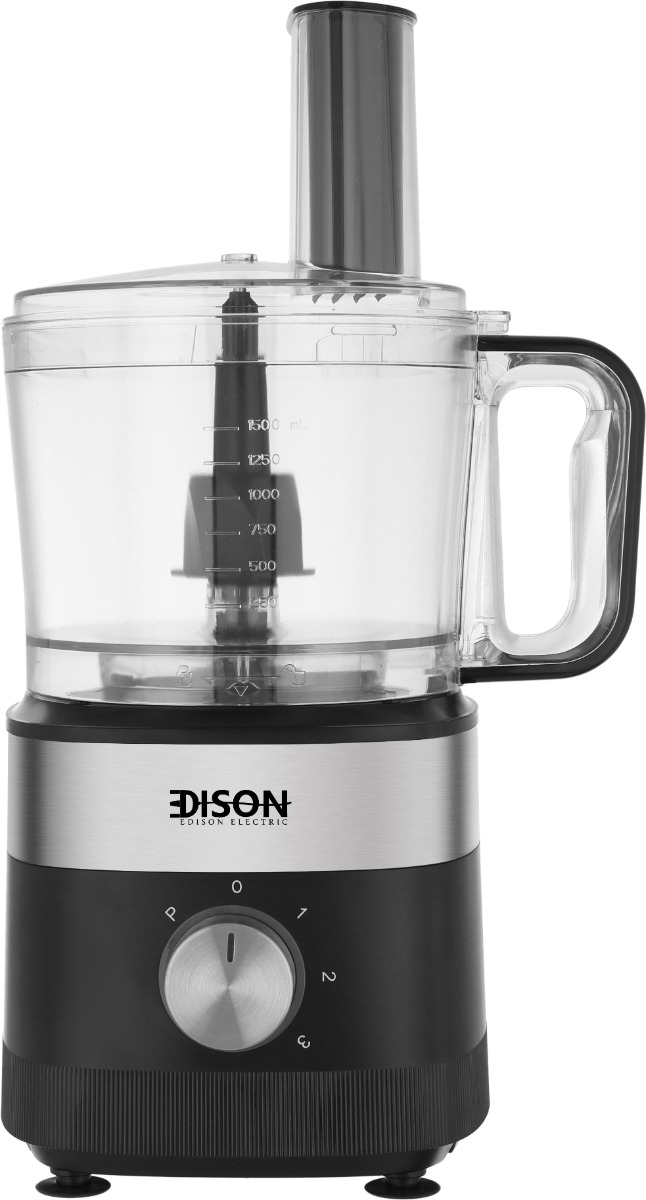 Edison Food Processor, 600/800 Watt, 2 Liter, 3 Speeds - Black product image 1