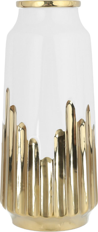 Al-Abdul Latif Ceramic Vase, 9x11x30 cm - White Gold product image 2