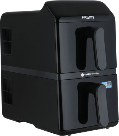 Philips Series 4000 NA460/00 Double Vertical Air Fryer, 2750W, 10L, 13 Programs, Timer - Black product image 2