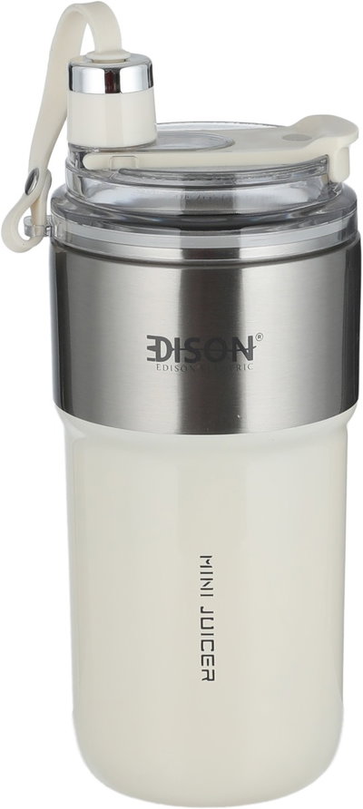 Edison GC-ZK37B Fit Mate Stainless Steel Blender, 80W, 400ml, 1300mAh Battery, 1 Speed, Stainless Steel Blades - Silver White product image 4