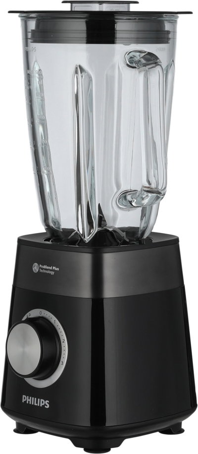 Philips Series 5000 HR3033/00 Blender, 1200W, 2L, 3 Speeds, Pulse Button - Black Transparent product image 2