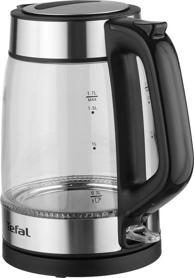 غلاية كهربائية تيفال، 1.7 لتر، 1850/2200 واط، KI605827 - فضي اسود product image 3