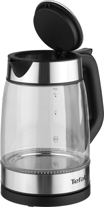 غلاية كهربائية تيفال، 1.7 لتر، 1850/2200 واط، KI605827 - فضي اسود product image 2