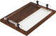 Al Saif Gallery Acrylic Wood Tray Set, 2 Pieces, Clearhandle, Rectangular - Dark Off White Wood product image 3