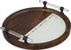 Al Saif Gallery Acrylic Wood Tray Set, 2 Pieces, Clearhandle, Islamic Pattern - Dark Off White Wood product image 2