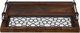 Al Saif Gallery Acrylic Wood Tray Set, 2 Pieces, Clearhandle, Islamic Pattern - Dark Black Wood product image 3