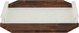 Al Saif Gallery Acrylic Wood Tray Set, 2 Pieces, Clearhandle, Rectangular - Dark Off White Wood product image 2