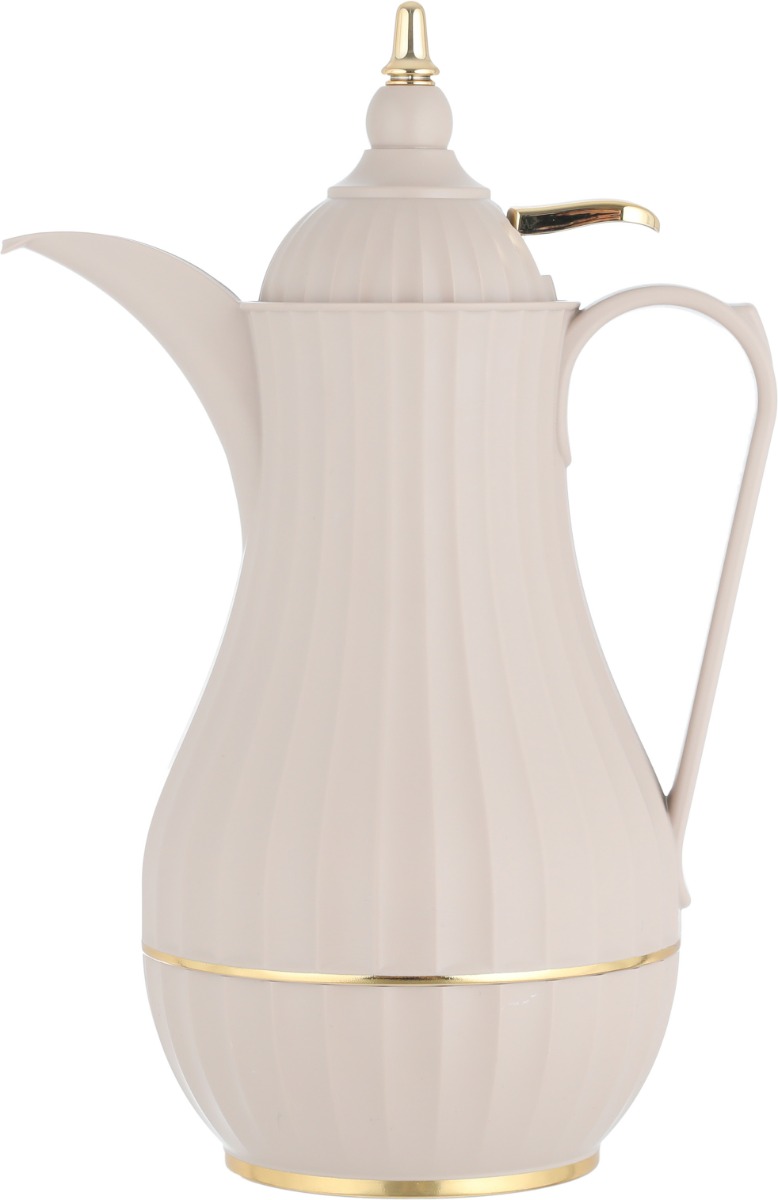 Al Saif Gallery Tamim Thermos 7 , 0.35 litres, glass inner case, plastic outer frame - light brown product image 1