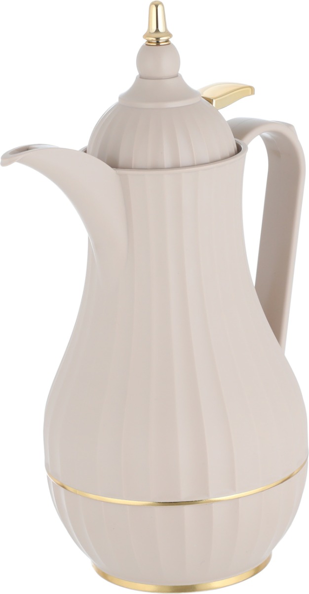 Al Saif Gallery Tamim Thermos 7 , 0.35 litres, glass inner case, plastic outer frame - light brown product image 3
