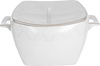 Dania Porcelain Dinner Set, 77 Pieces, Square, Gold-White Edges product image 2