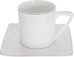 Dania Porcelain Dinner Set, 77 Pieces, Square, Gold-White Edges product image 9